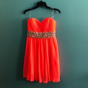 Coral homecoming/cocktail dress